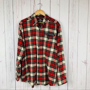 Harley-Davidson Flannel Button-Down Plaid Shirt